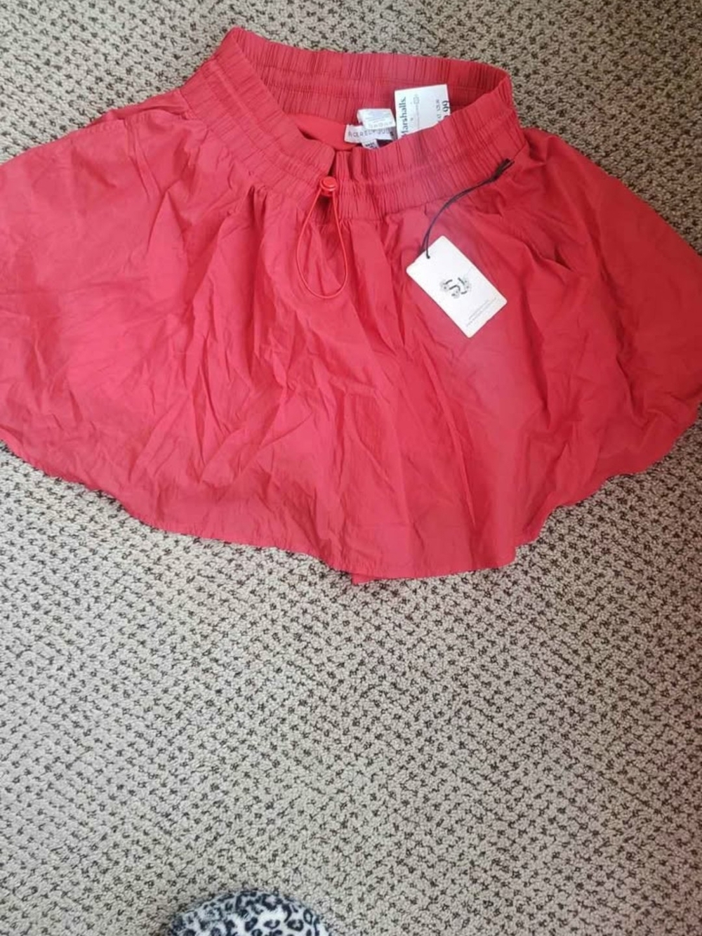 Sincerely Jules Coral Red Circle Skater Skirt